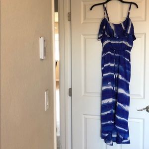 Express Tropical Blue Tie DYE Dress